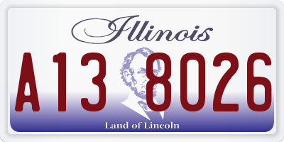 IL license plate A138026