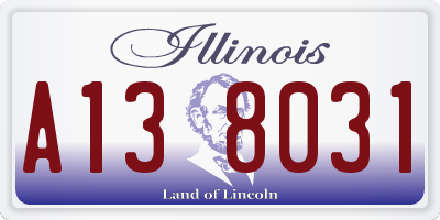 IL license plate A138031