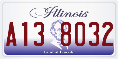 IL license plate A138032