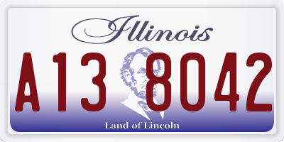 IL license plate A138042