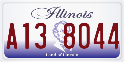 IL license plate A138044