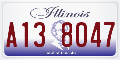 IL license plate A138047