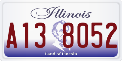 IL license plate A138052