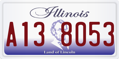 IL license plate A138053