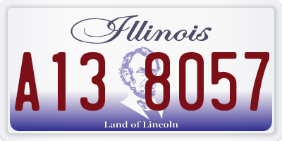 IL license plate A138057