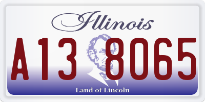 IL license plate A138065