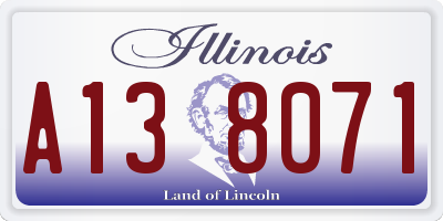IL license plate A138071