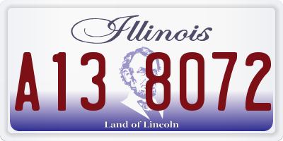 IL license plate A138072