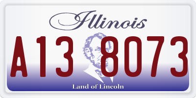 IL license plate A138073