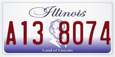IL license plate A138074