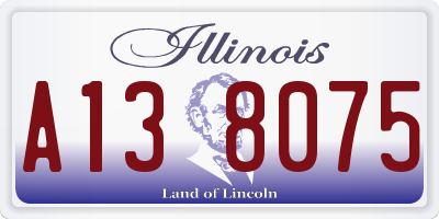 IL license plate A138075