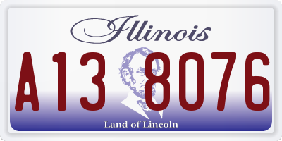 IL license plate A138076