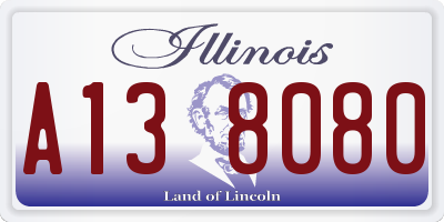 IL license plate A138080