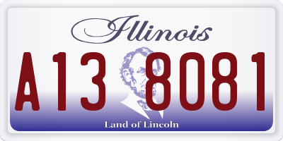 IL license plate A138081