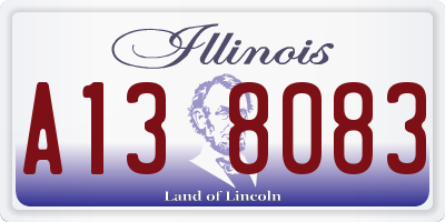 IL license plate A138083