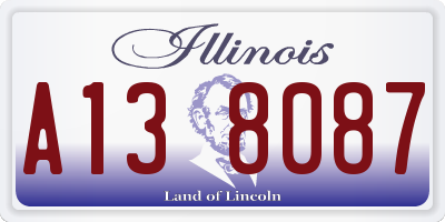 IL license plate A138087
