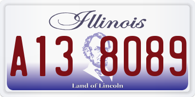 IL license plate A138089