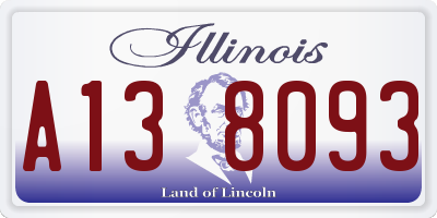 IL license plate A138093
