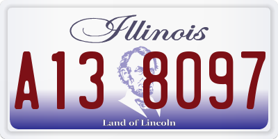 IL license plate A138097