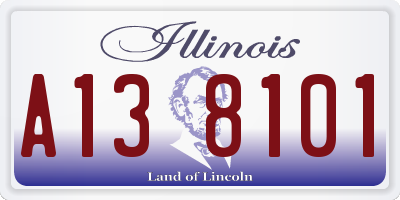 IL license plate A138101