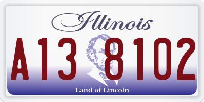 IL license plate A138102