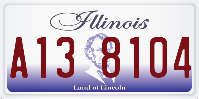 IL license plate A138104