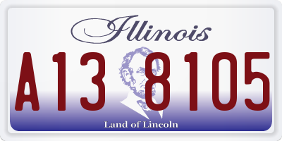 IL license plate A138105