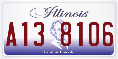 IL license plate A138106