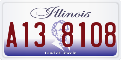 IL license plate A138108