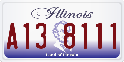 IL license plate A138111
