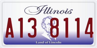 IL license plate A138114