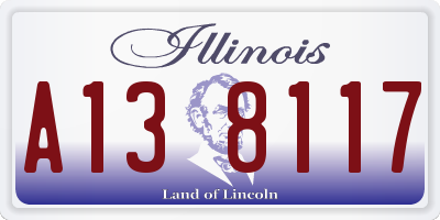 IL license plate A138117