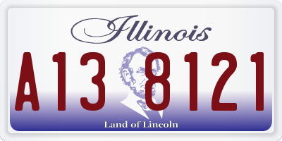 IL license plate A138121