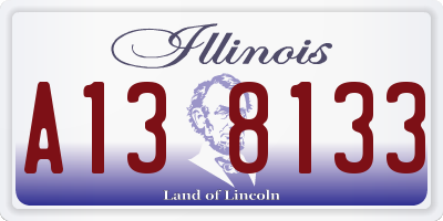 IL license plate A138133