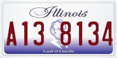 IL license plate A138134