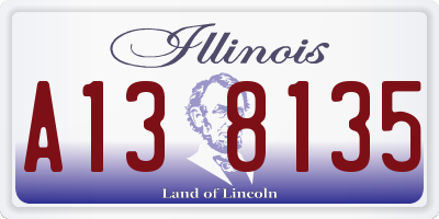 IL license plate A138135