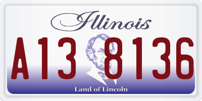 IL license plate A138136
