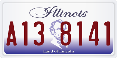 IL license plate A138141