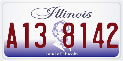 IL license plate A138142