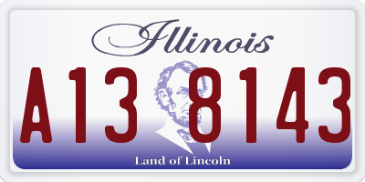 IL license plate A138143