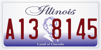 IL license plate A138145
