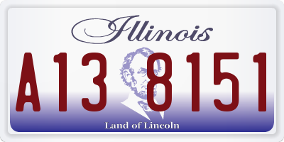 IL license plate A138151