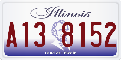 IL license plate A138152