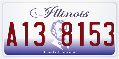 IL license plate A138153
