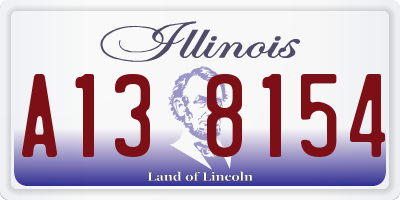 IL license plate A138154