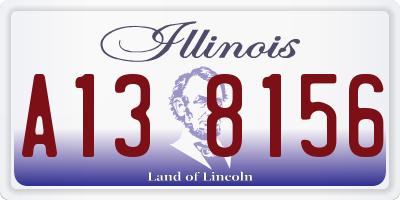 IL license plate A138156