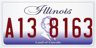 IL license plate A138163