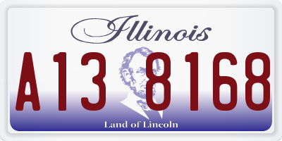 IL license plate A138168