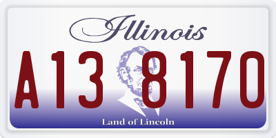 IL license plate A138170