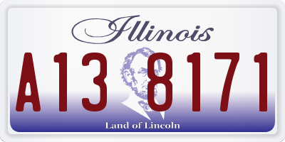 IL license plate A138171